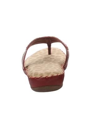 maroon toe separator slippers - 14501123 - Standard Image - 3
