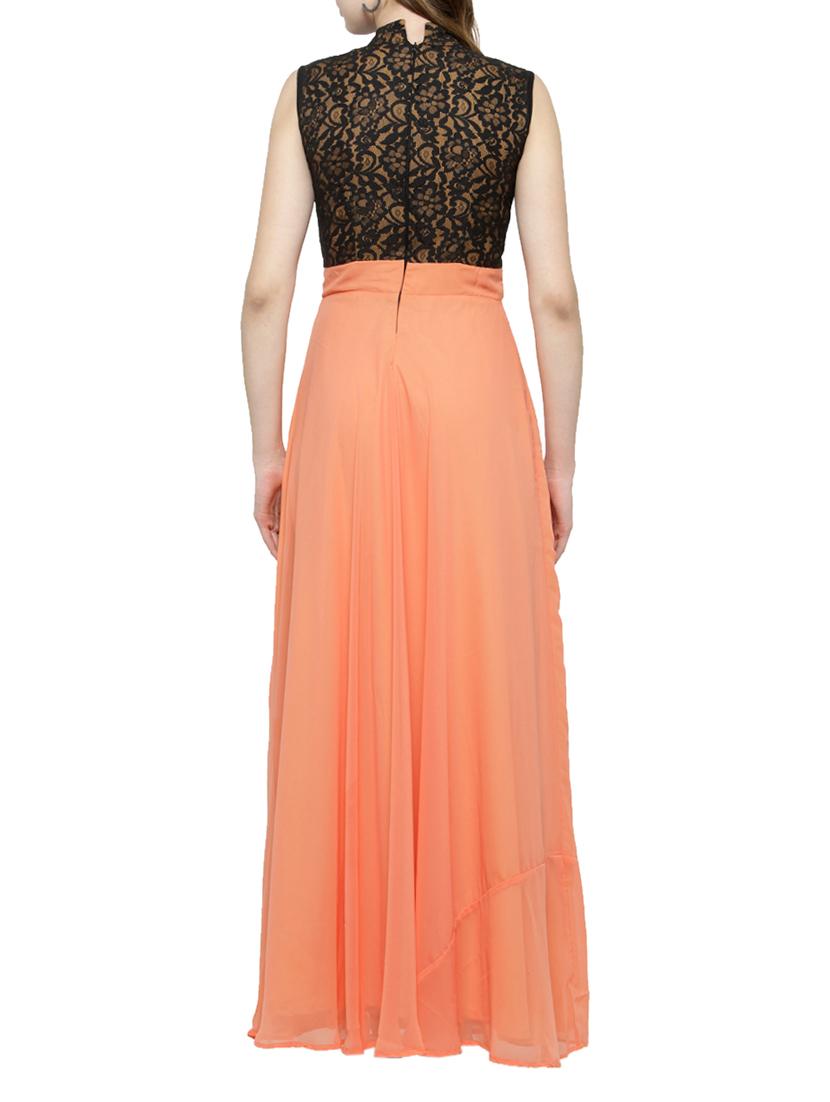 Solid orange gown - 14501209 - Zoom Image - 3