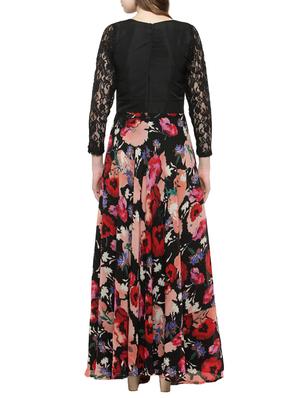 black printed maxi dress - 14501214 - Standard Image - 3