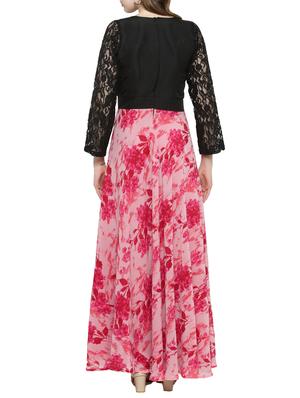 pink floral printed maxi dress - 14501215 - Standard Image - 3