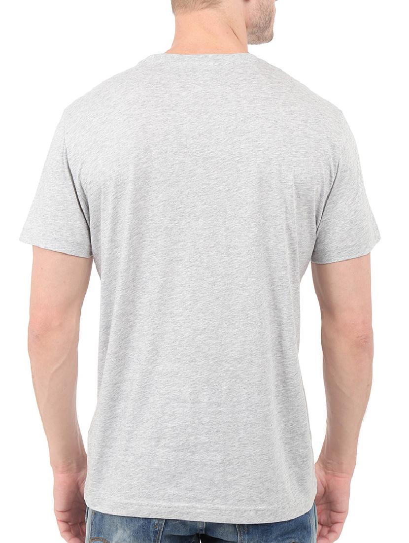 grey cotton chest print tshirt - 14501683 - Zoom Image - 3