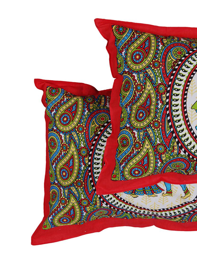 152 TC Pure Cotton Traditional Rajasthani Printed Double Bed Sheet With 2 Pillow Covers - 14502825 - Zoom Image - 6