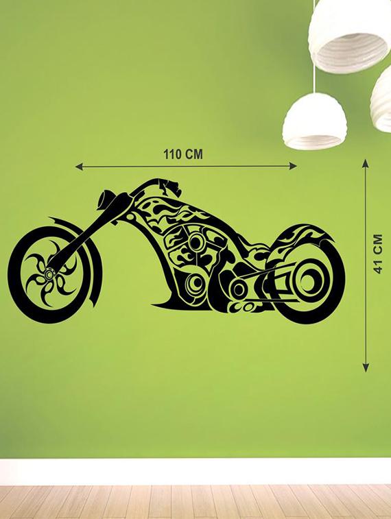 Creatick Studio Bullet Vintage Bike Wall Sticker Standard Size - 41Cm X 110Cm Color - Multicolor - 14503928 - Zoom Image - 3