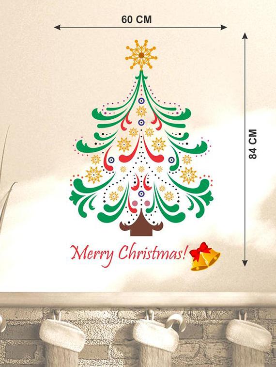 Creatick Studio Merry Christmas Tree Colourful Wall Sticker Standard Size - 84 CM X 60 CM Color - Multicolor - 14503940 - Zoom Image - 3