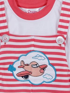 red cotton dungaree - 14504353 - Standard Image - 3