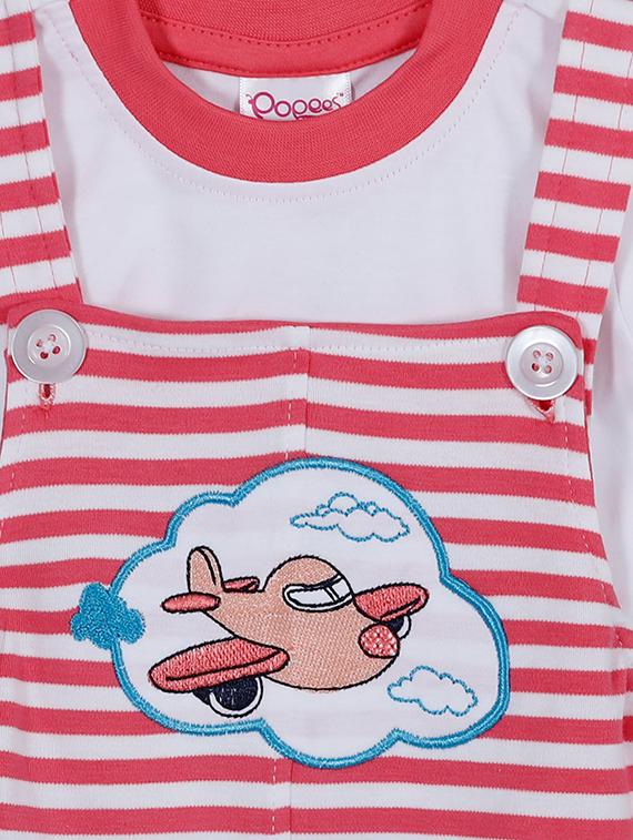 red cotton dungaree - 14504353 - Zoom Image - 3