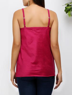 spaghetti strap silk blend cami top - 14504423 - Standard Image - 3