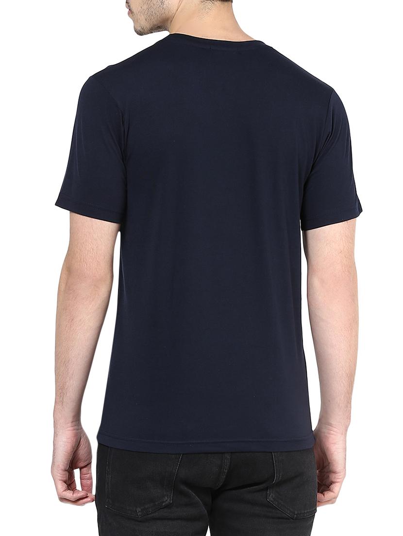 navy blue cotton t-shirt - 14504549 - Zoom Image - 3