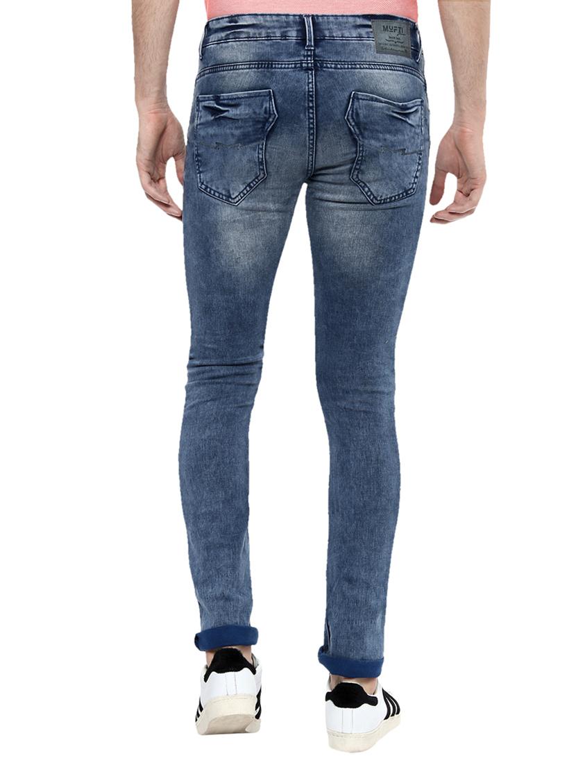 blue cotton washed jeans - 14504638 - Zoom Image - 3