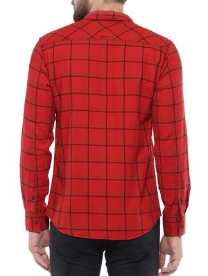 red cotton casual shirt - 14504680 - Standard Image - 3