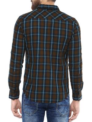 brown cotton casual shirt - 14504683 - Standard Image - 3