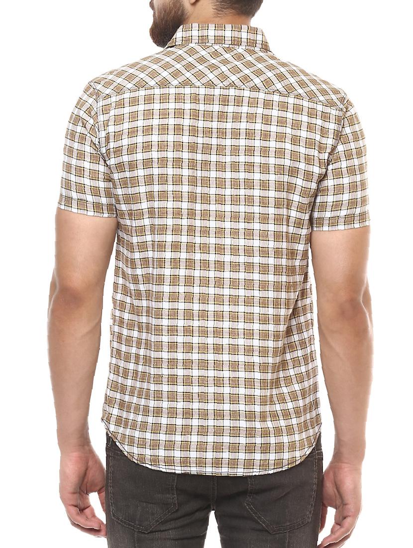 beige cotton casual shirt - 14504709 - Zoom Image - 3