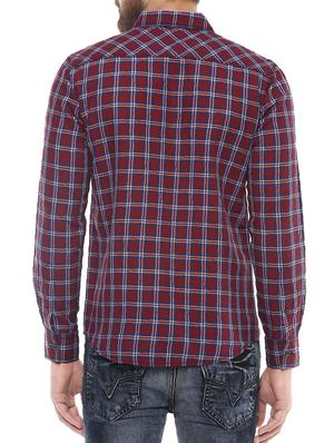 red cotton casual shirt - 14504717 - Standard Image - 3