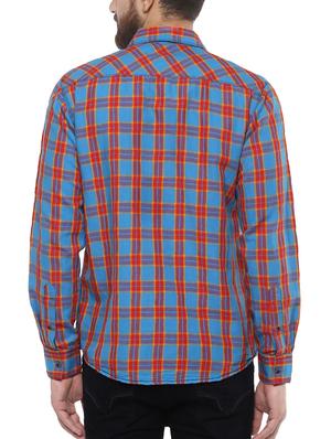 blue cotton casual shirt - 14504724 - Standard Image - 3