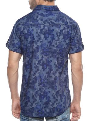 blue cotton casual shirt - 14504740 - Standard Image - 3