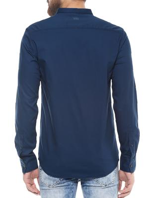 blue cotton casual shirt - 14504795 - Standard Image - 3