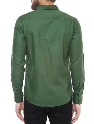 green cotton casual shirt - 14504861 - Standard Image - 3