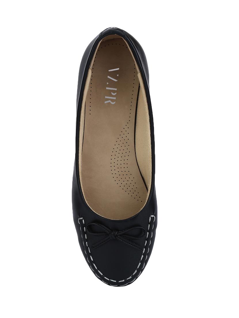 black faux leather slip on ballerina - 14505668 - Zoom Image - 3