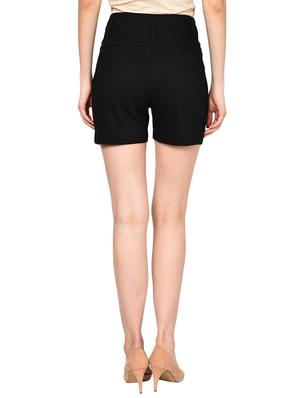 black cotton lycra short - 14505725 - Standard Image - 3