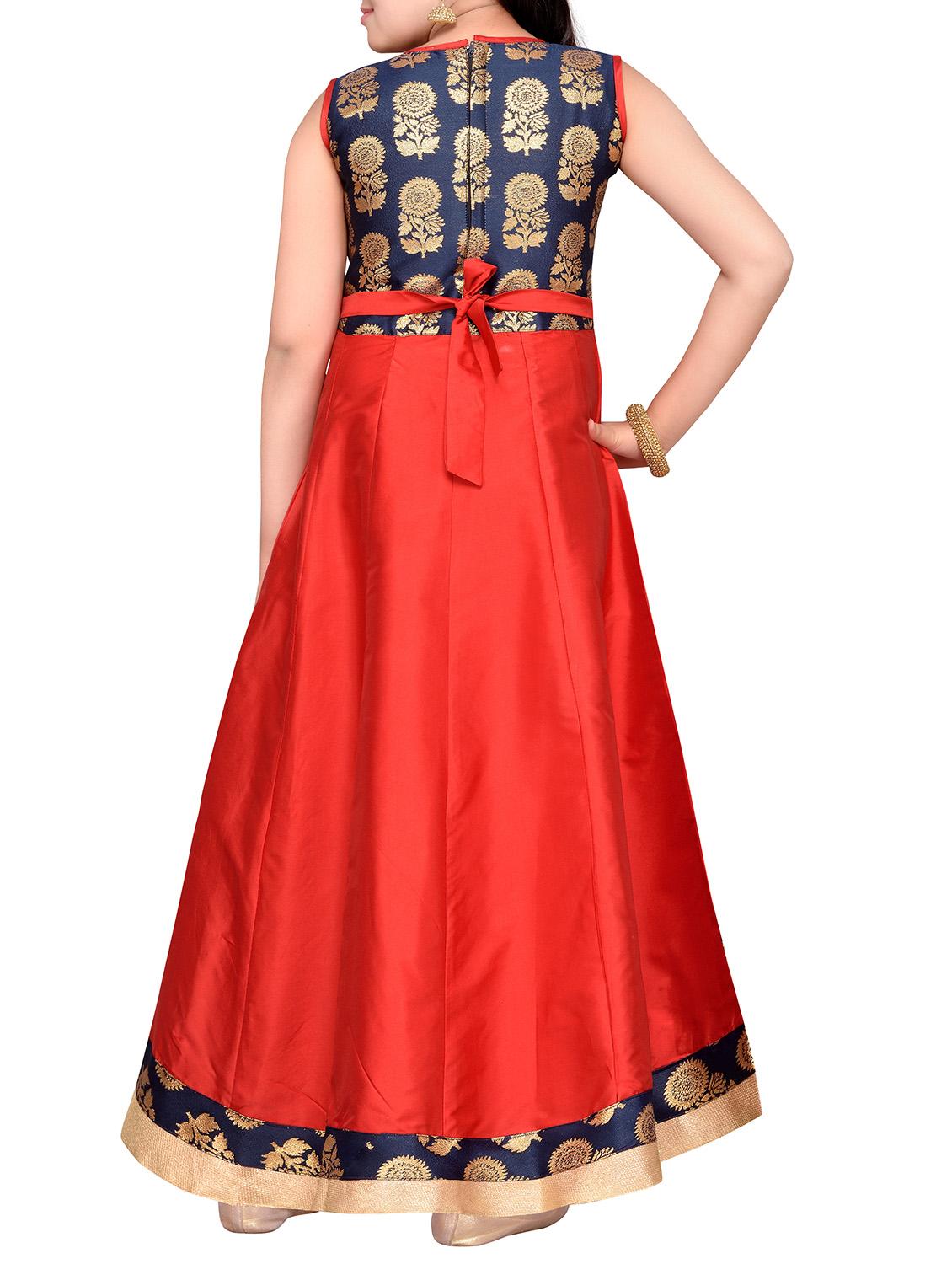 red silk blend party gown - 14505815 - Zoom Image - 3