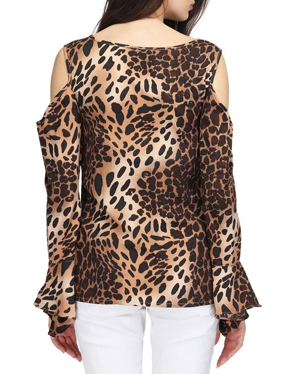 Brown cold shoulder top - 14506323 - Zoom Image - 3