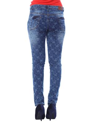 blue printed denim jeans - 14506737 - Standard Image - 3