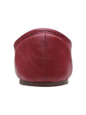maroon leather slip on jutis - 14509940 - Standard Image - 3