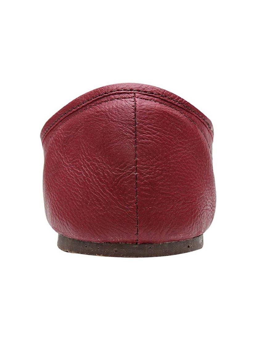 maroon leather slip on jutis - 14509940 - Zoom Image - 3