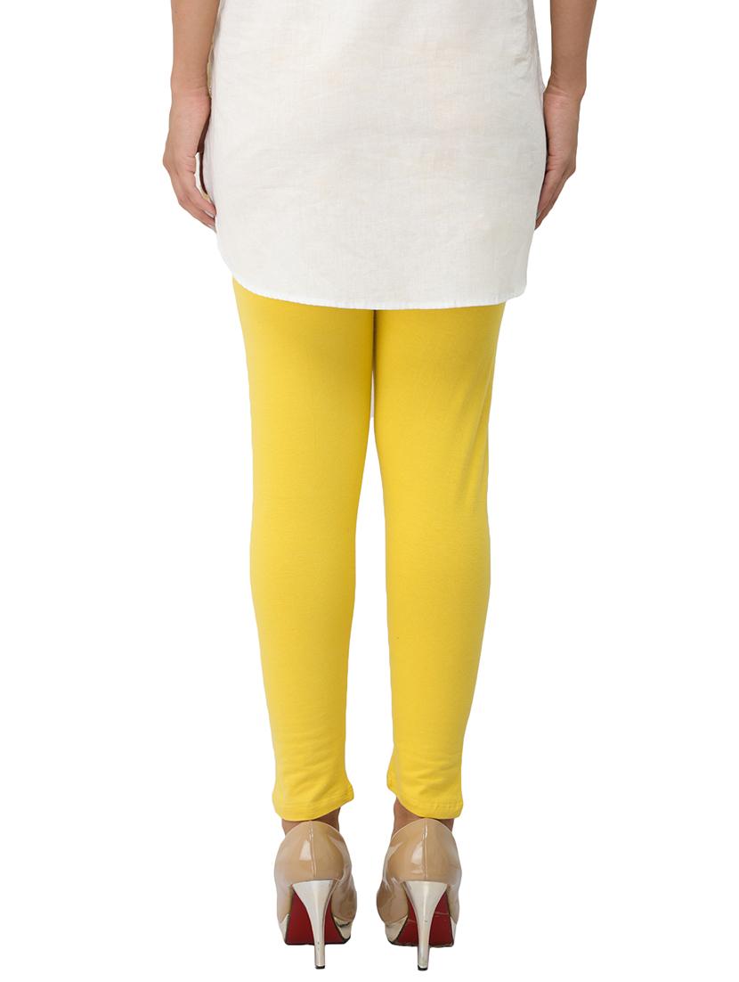 yellow cotton lycra leggings - 14510319 - Zoom Image - 3