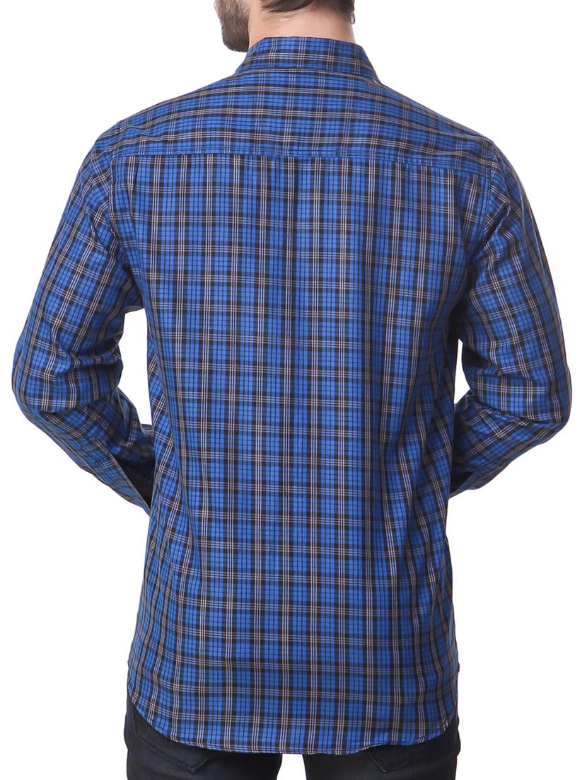 blue cotton casual shirt - 14510369 - Zoom Image - 3