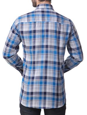 blue cotton casual shirt - 14510372 - Standard Image - 3