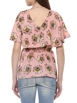 pink printed crepe top - 14511179 - Standard Image - 3