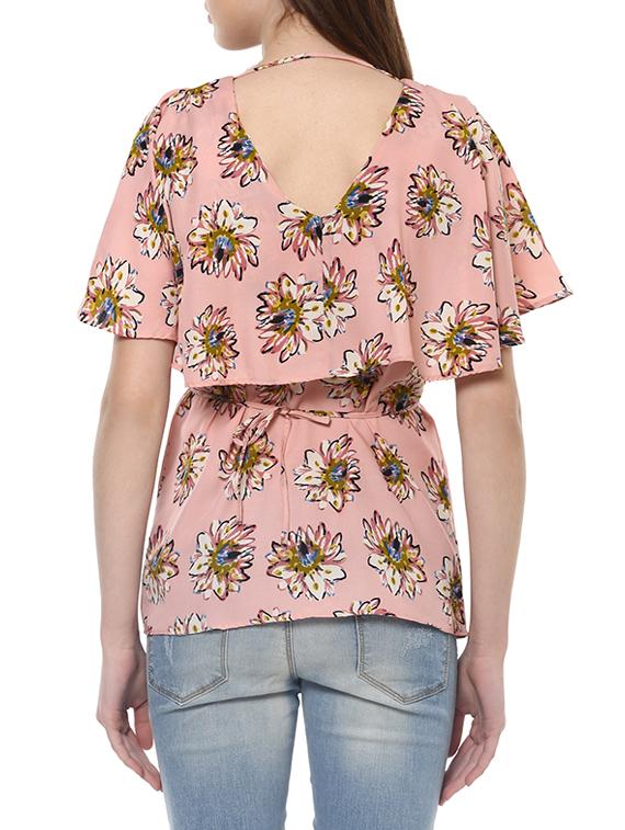 pink printed crepe top - 14511179 - Zoom Image - 3