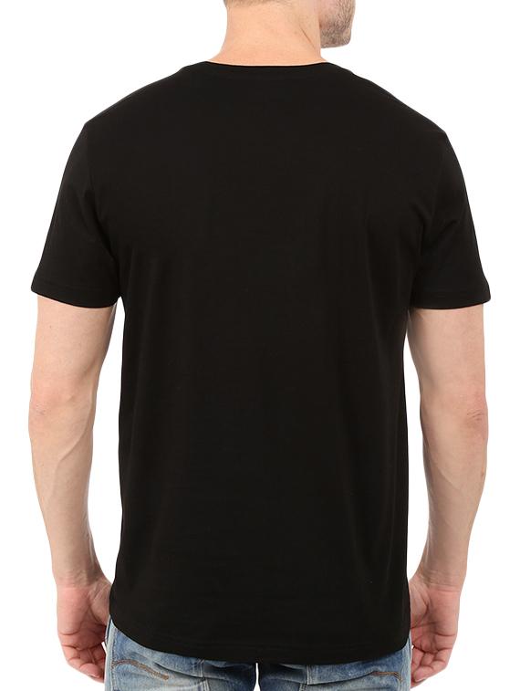 black cotton chest print tshirt - 14511405 - Zoom Image - 3