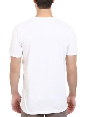 white cotton chest print tshirt - 14512073 - Standard Image - 3
