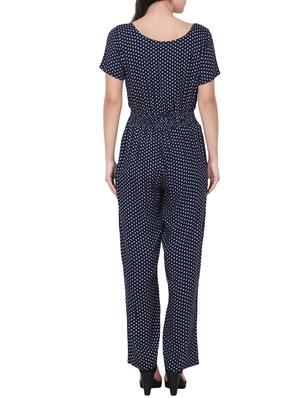 navy blue rayon jumpsuit - 14513899 - Standard Image - 3