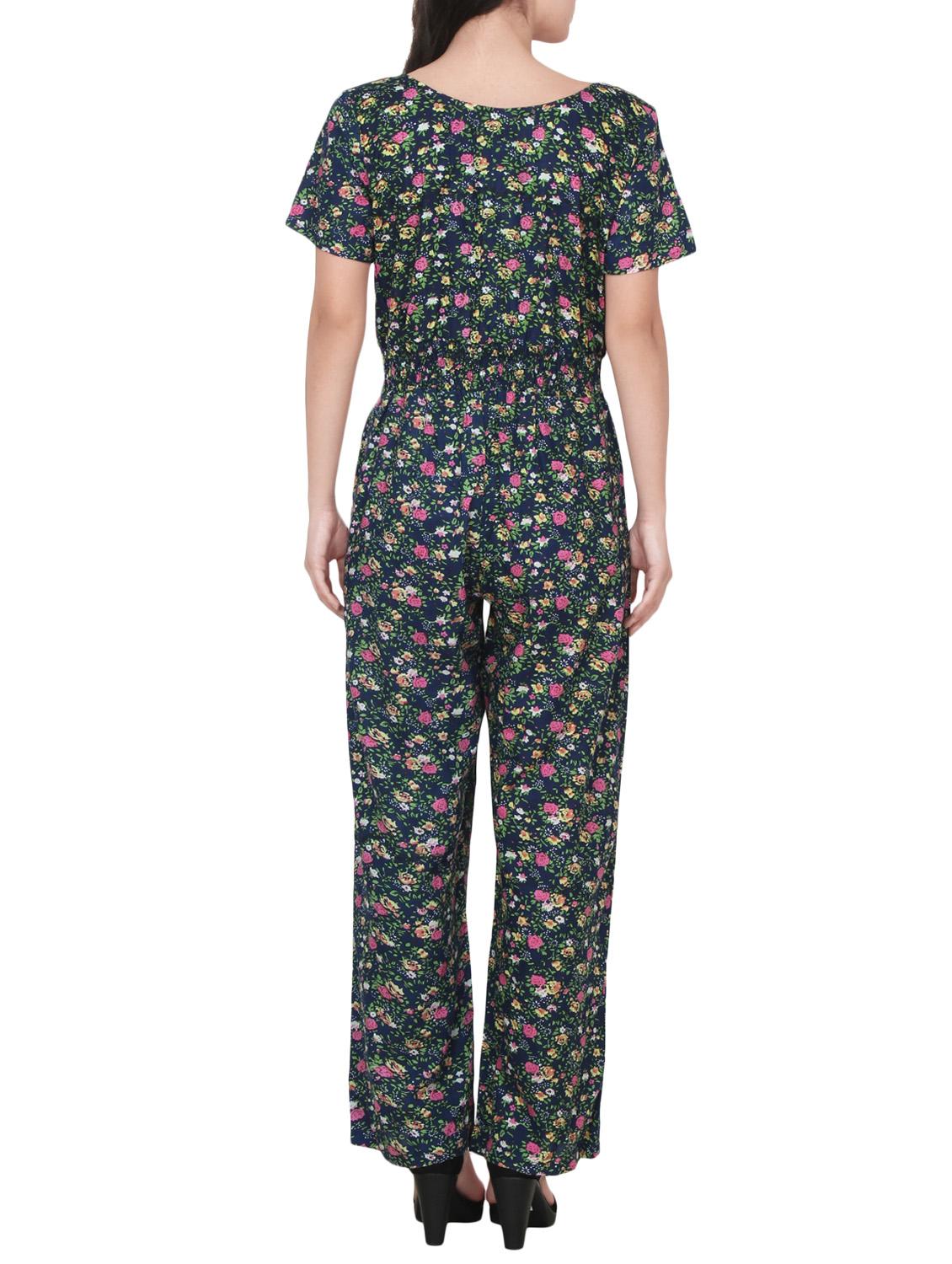 navy blue cotton jumpsuit - 14513902 - Zoom Image - 3