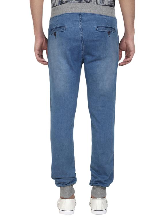 light blue cotton joggers - 14514177 - Zoom Image - 3