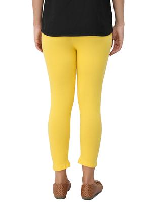 yellow cotton lycra leggings - 14514764 - Standard Image - 3