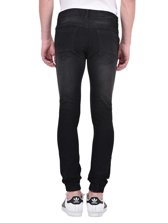 navy blue denim plain jogger - 14515594 - Zoom Image - 3
