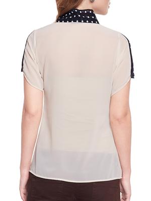 beige solid top - 14516463 - Standard Image - 3