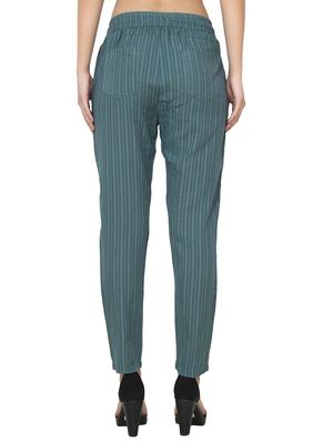 green cotton peg trouser - 14518345 - Standard Image - 3