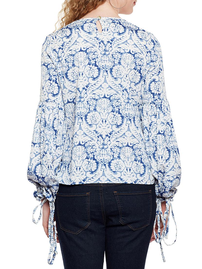 knot detailed lantern sleeved top - 14518700 - Zoom Image - 3