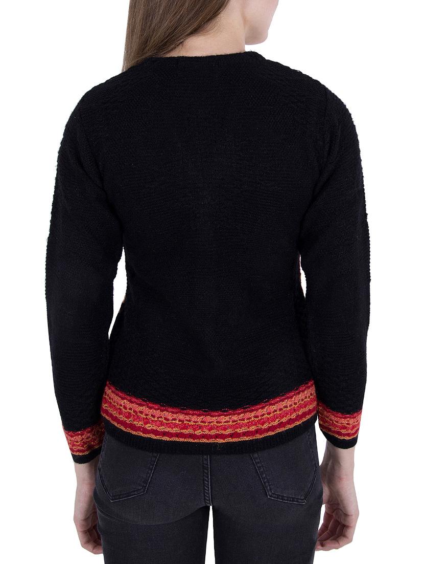 Multicolored woolen cardigan - 14519157 - Zoom Image - 3