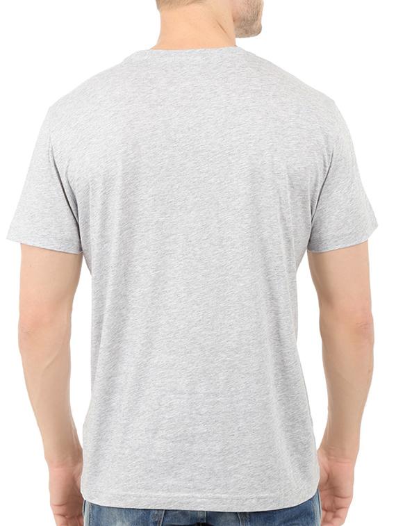 grey cotton chest print tshirt - 14520678 - Zoom Image - 3