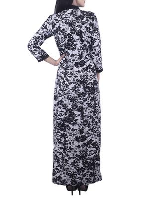 monochrome crepe high slit kurta - 14520718 - Standard Image - 3