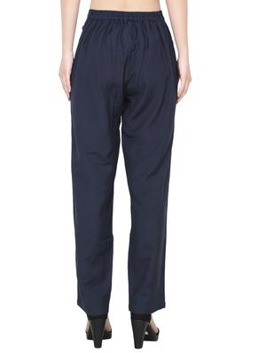 navy blue cotton trouser - 14521476 - Standard Image - 3