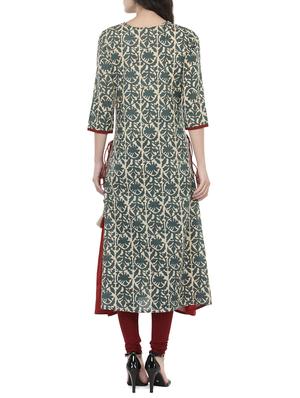 a-line Dabu print kurta - 14521494 - Standard Image - 3