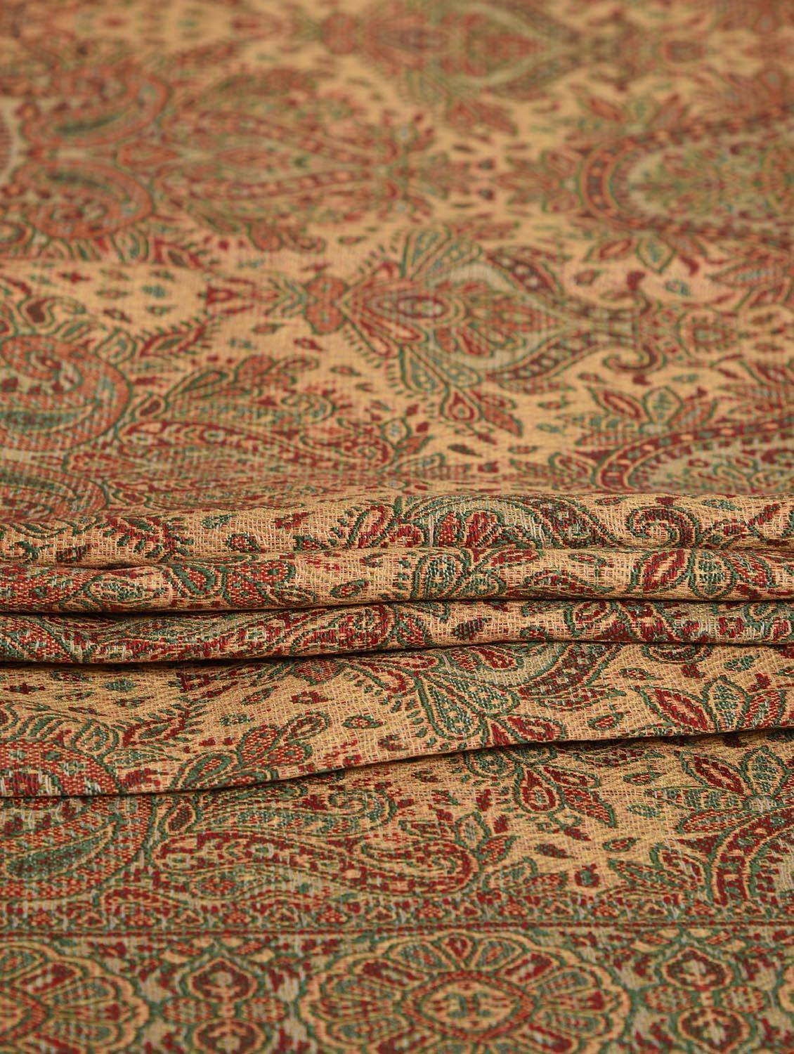 Multicolored woolen shawl - 14521620 - Zoom Image - 3