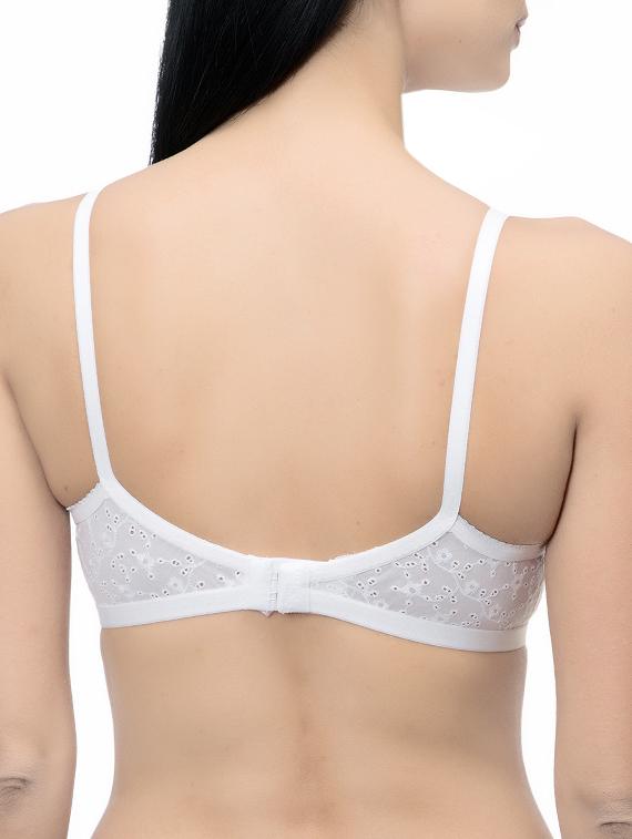 white embroidered bra - 14521775 - Zoom Image - 3
